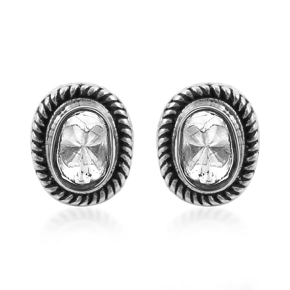 POLKI DIAMOND ARTISAN EARRINGS - Picture 2 of 9